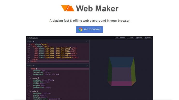 便利機能をたっぷり搭載したchrome拡張のコードプレビュー「Web Maker」のアイキャッチ画像